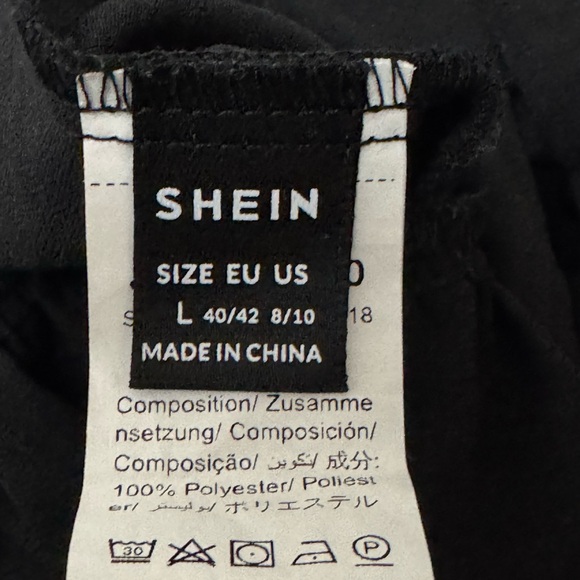 SHEIN Black Tie Back Dress with cut out - Picture 4 of 4